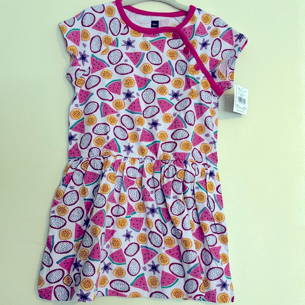 NWT Tea Collection fruit print dress. Size 2